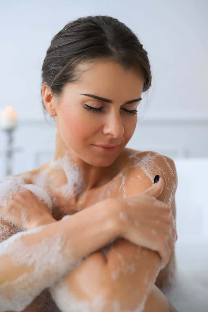 woman-taking-foamy-bath
