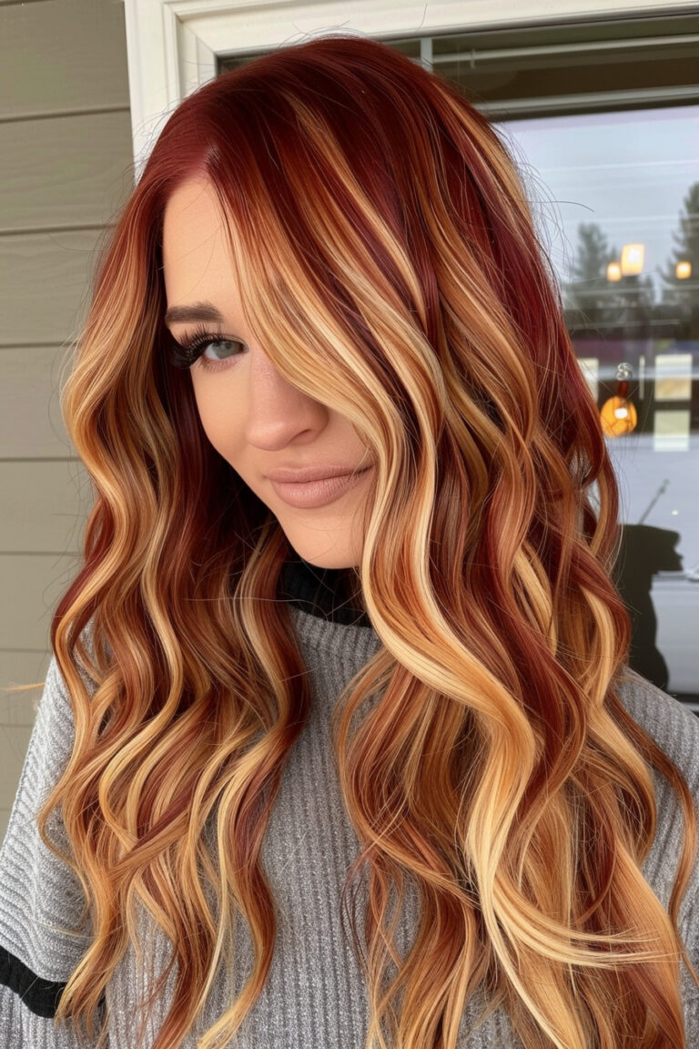 35 Stunning Red Hair With Blonde Highlights Combos To Try This Year 