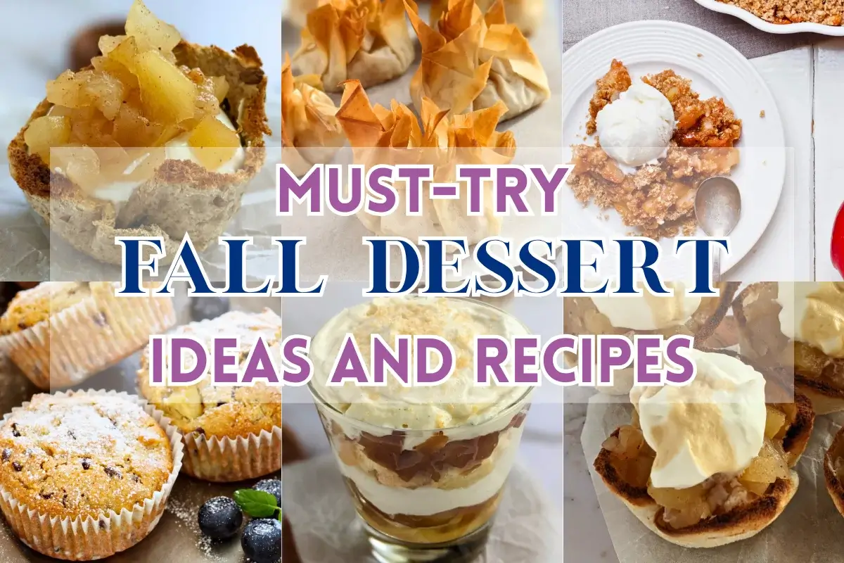 Fall desserts roundup featuring recipes with apples, pumpkin, and a ton of warm spices, perfect for autumn-inspired treats.