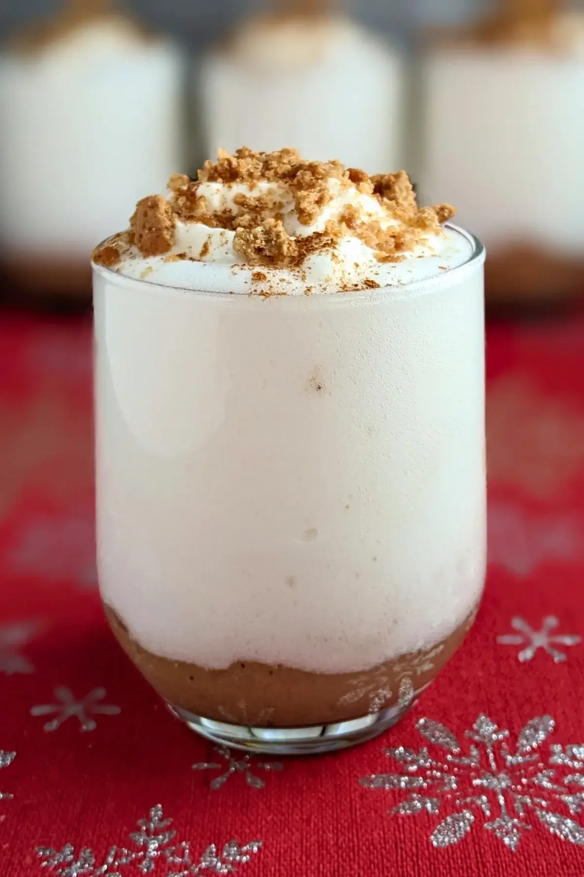 Apple mousse dessert - Fluffy apple mousse dessert with smooth, airy whipped egg whites on a bed of homemade apple sauce.