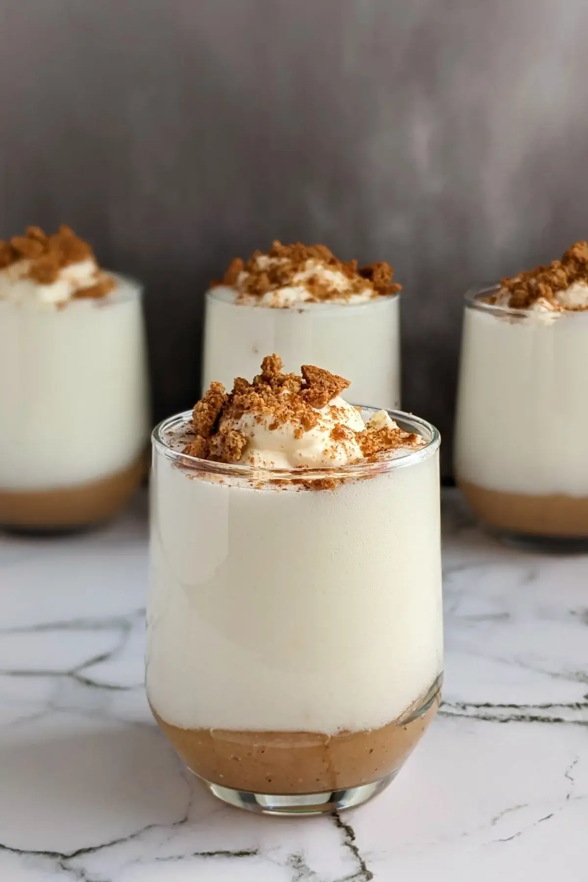 Apple mousse dessert - Fluffy apple mousse dessert with smooth, airy whipped egg whites on a bed of homemade apple sauce.