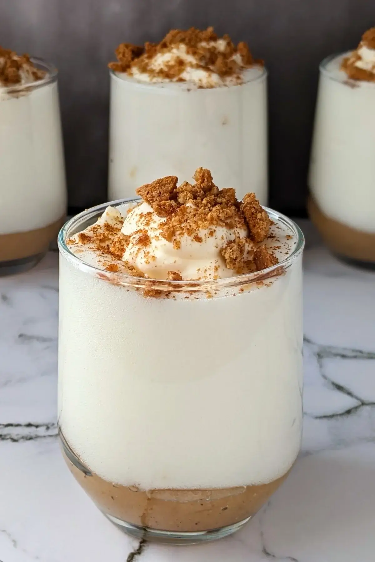 Apple mousse dessert - Fluffy apple mousse dessert with smooth, airy whipped egg whites on a bed of homemade apple sauce.