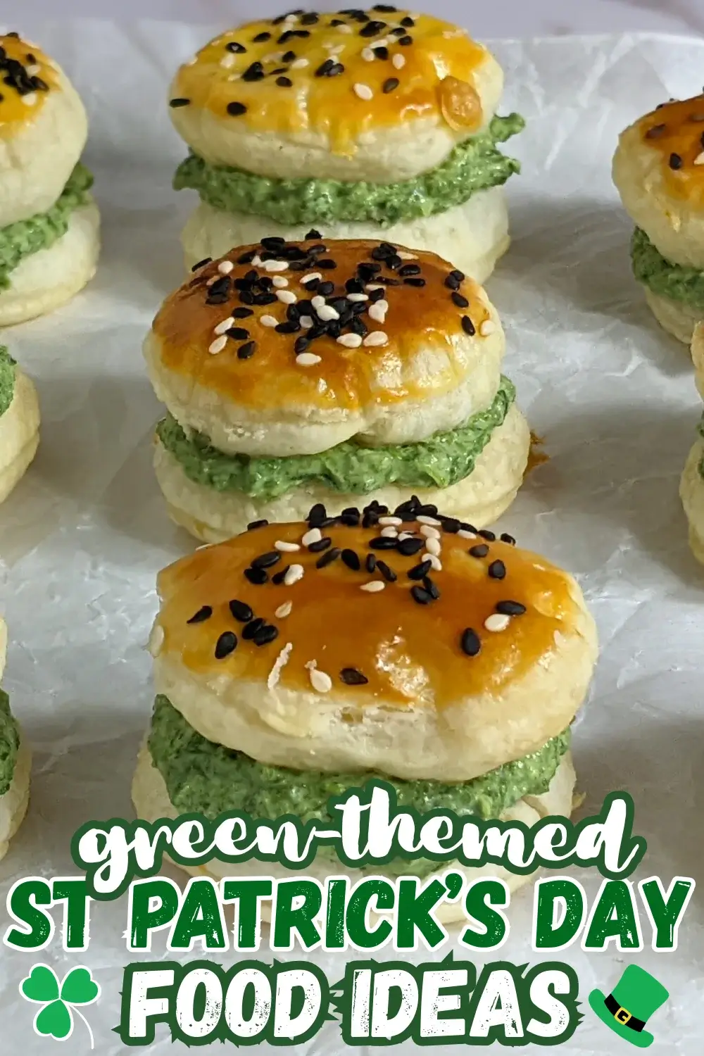 Goat Cheese Spinach Puffs - puff pastry appetizers made with a goat cheese-spinach filling, sandwiched between homemade puff pastry shells. These look really festive with the green color!