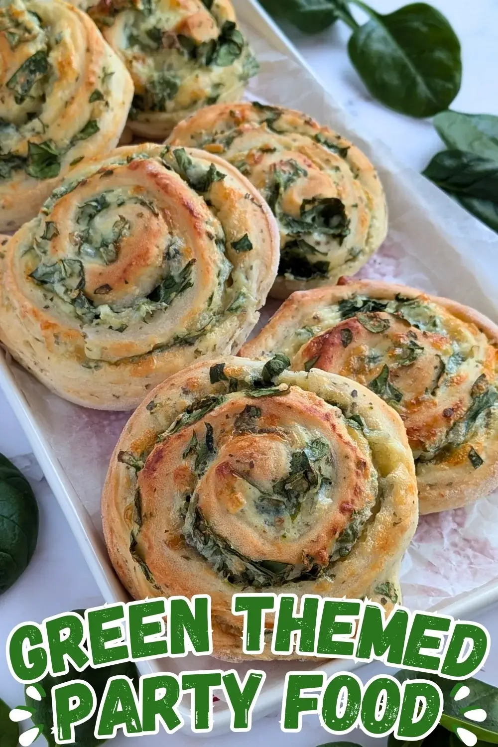 Spinach and Ricotta Rolls - appetizer rolls made with a savory homemade yeast dough and filled with a garlicky ricotta, parmesan, grated cheese, and fresh spinach mix.
