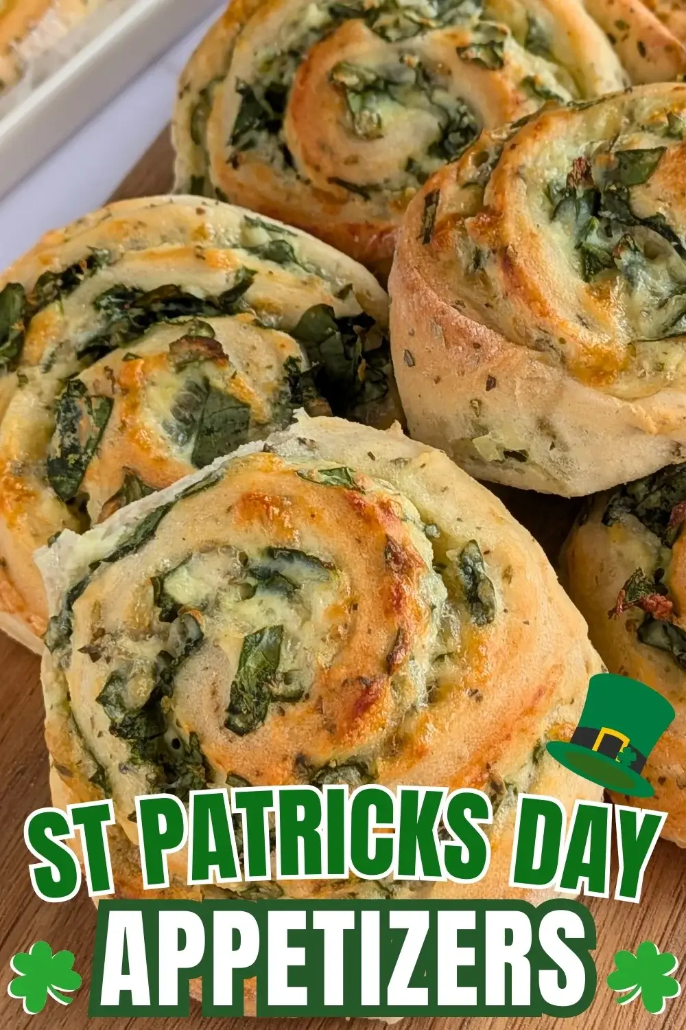 Spinach and Ricotta Rolls - appetizer rolls made with a savory homemade yeast dough and filled with a garlicky ricotta, parmesan, grated cheese, and fresh spinach mix.