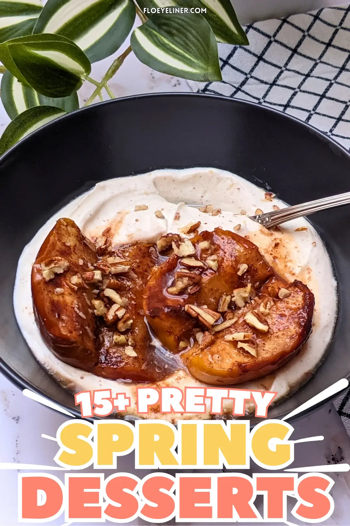 Baked apples with mascarpone cream - a dessert with cinnamon, cardamom, and pumpkin spiced oven-baked apples served with a fluffy mascarpone and Greek yogurt cream.