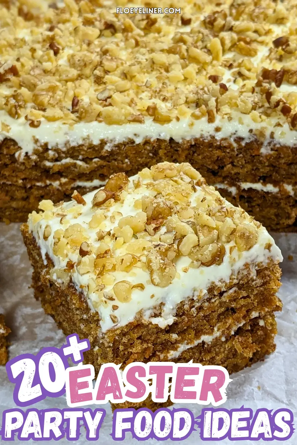 Carrot Cake With Lime Cream Cheese Frosting - double layered baked carrot cake with lime cream cheese frosting.