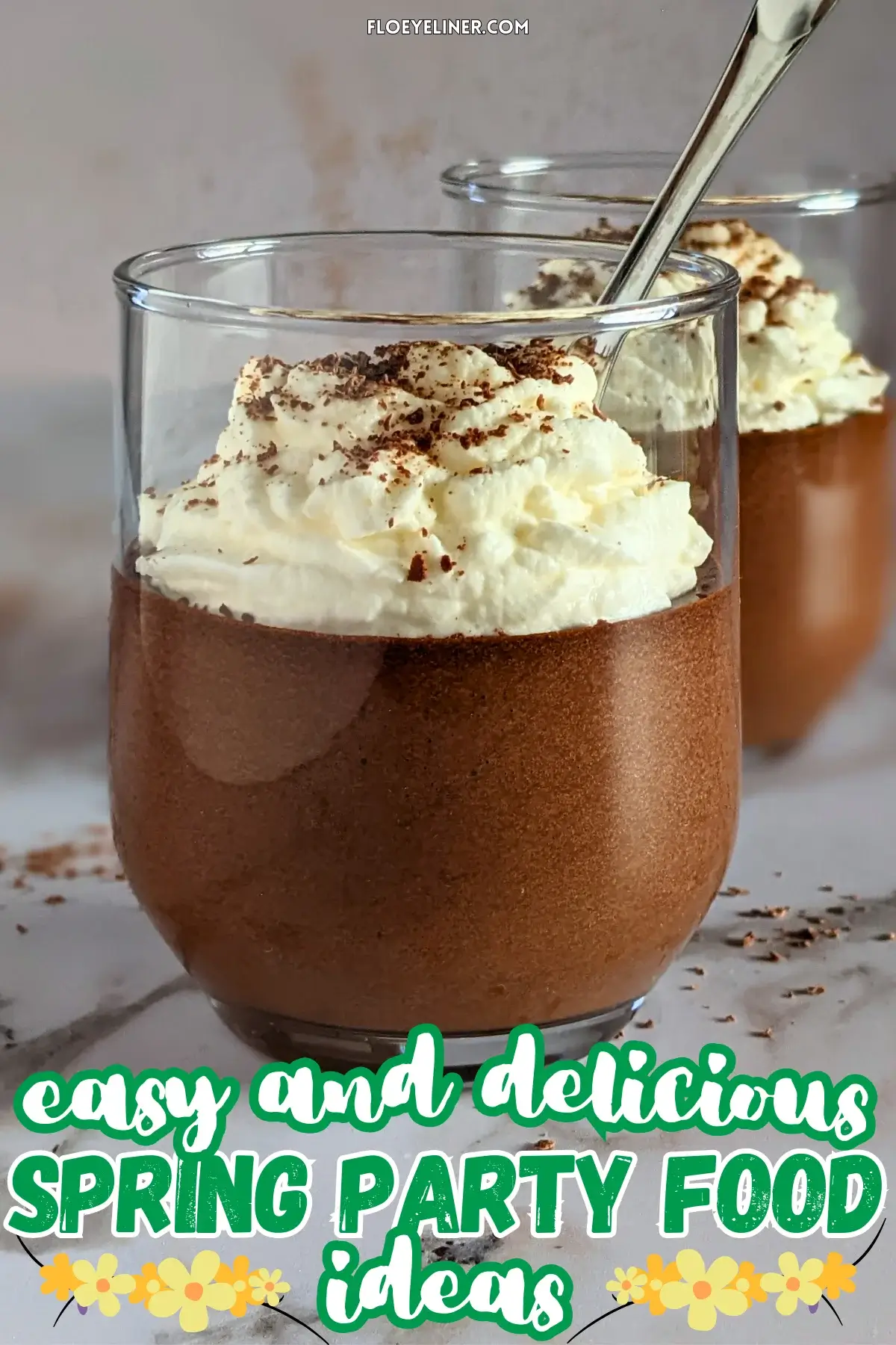Chocolate Mousse - easy chocolate mousse dessert, made with dark chocolate, eggs, vanilla sugar, and topped with whipped cream and chocolate shavings.