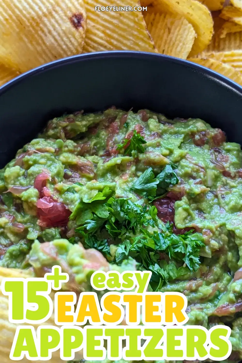 Grapefruit Guacamole Dip - lightly spicy guacamole dip made with avocados, shallots, drizzled grapefruit juice, grapefruit pieces, diced jalapenos, and fesh parsley.
