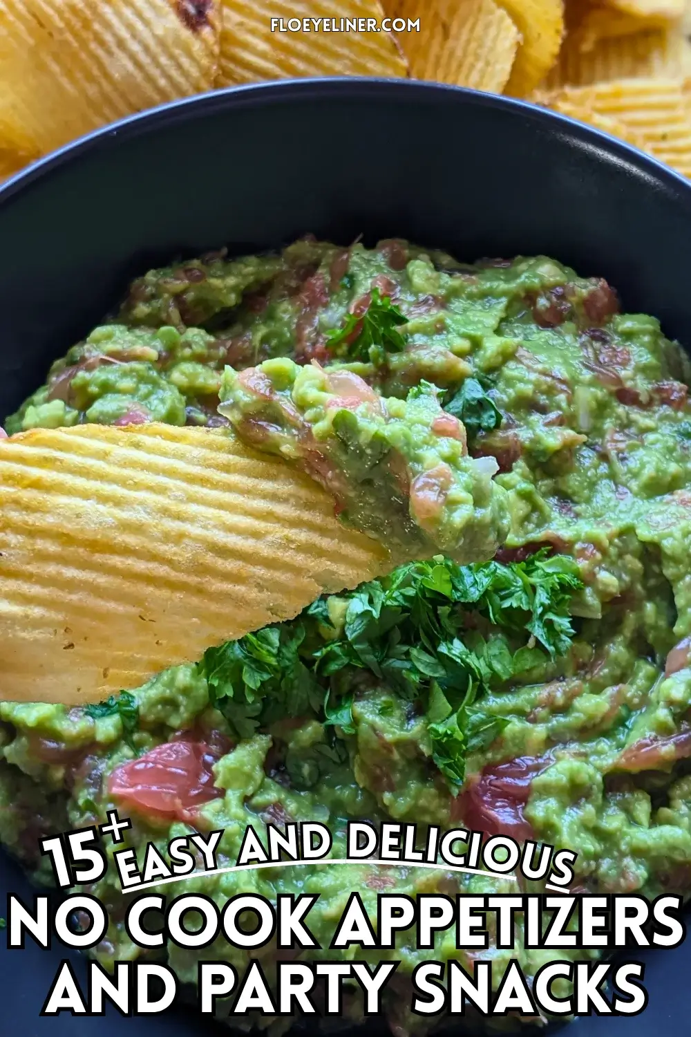 Grapefruit Guacamole Dip - lightly spicy guacamole dip made with avocados, shallots, drizzled grapefruit juice, grapefruit pieces, diced jalapenos, and fesh parsley.
