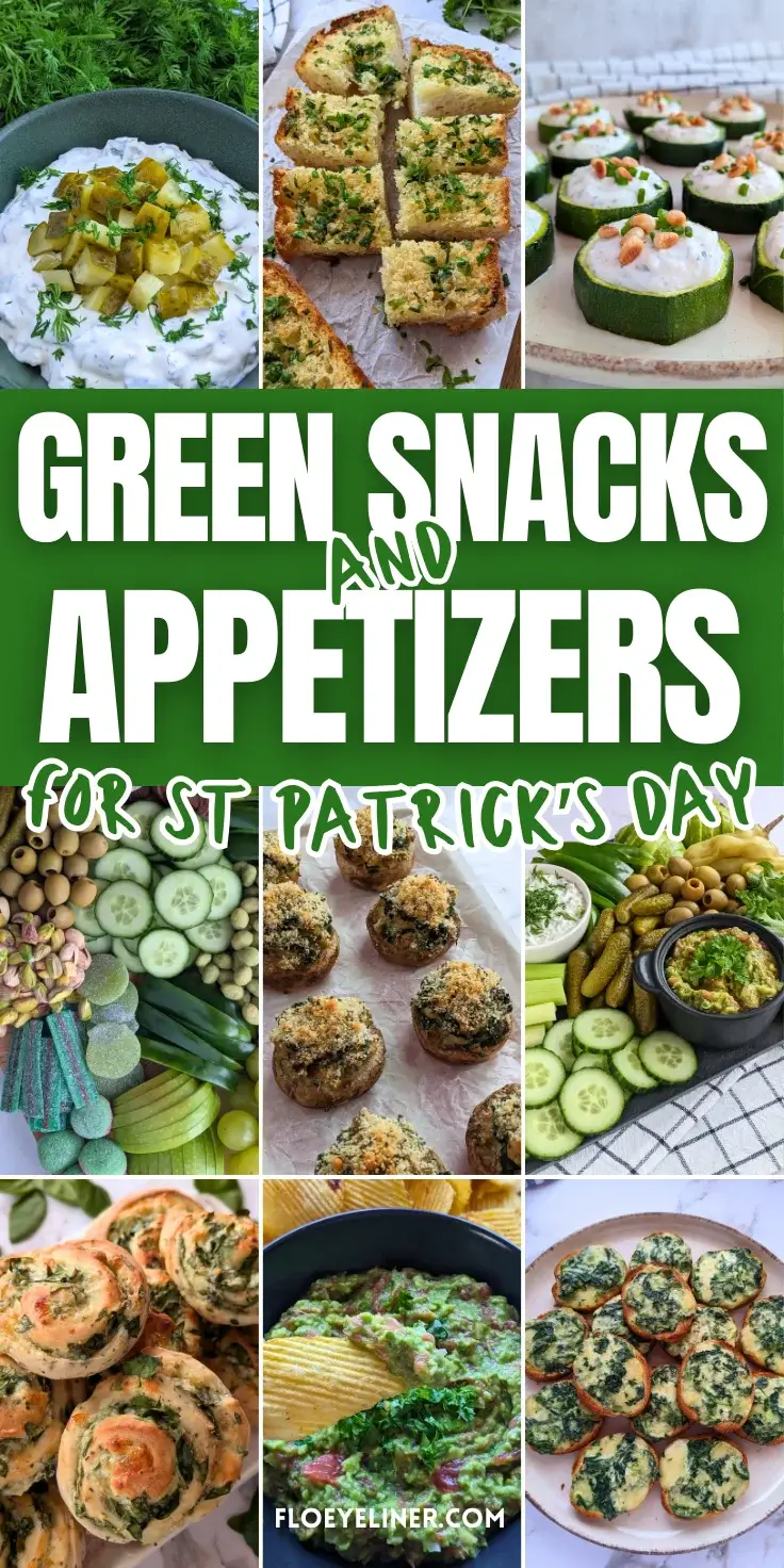 Roundup blog post of best green snacks and foods ideas.