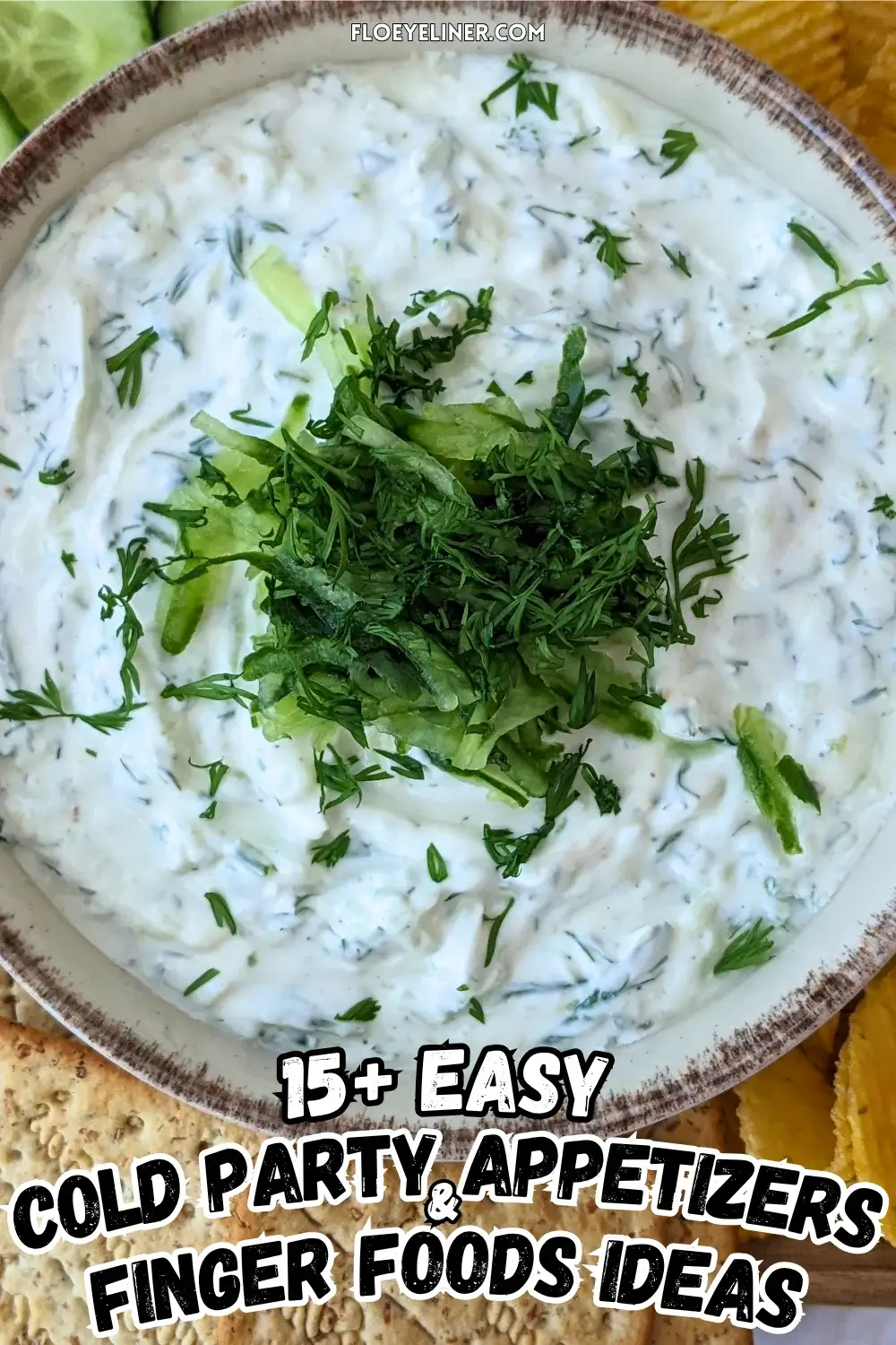 Homemade Tzatziki Sauce - authentic Greek yogurt dip made with grated cucumber, fresh mint, fresh dill, a bit of olive oil, and freshly pressed garlic.