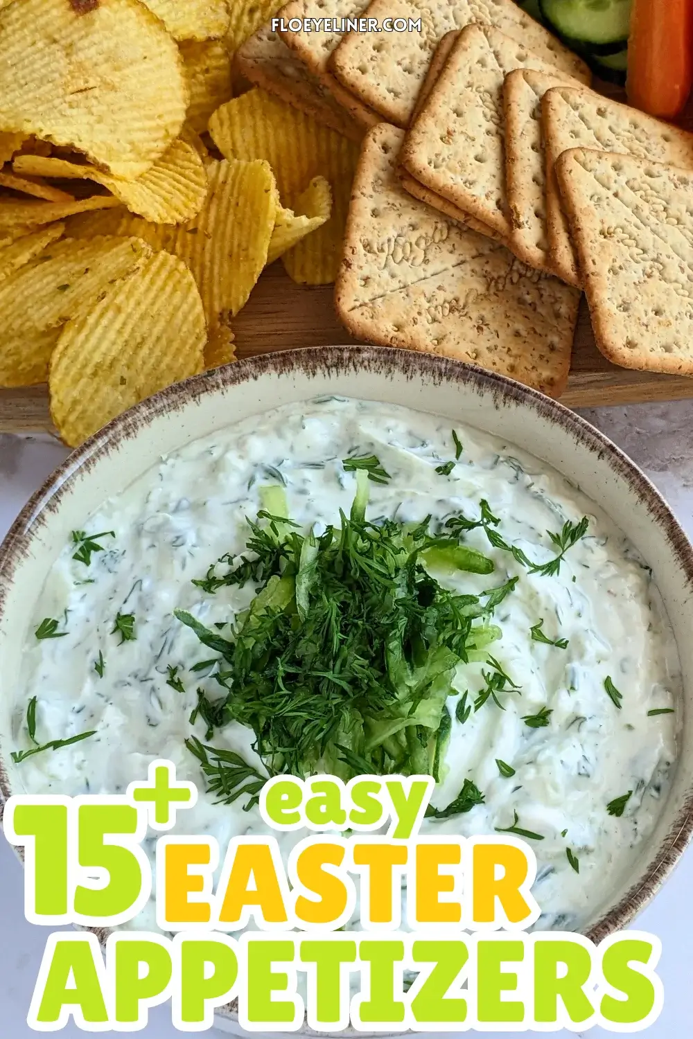Homemade Tzatziki Sauce - authentic Greek yogurt dip made with grated cucumber, fresh mint, fresh dill, a bit of olive oil, and freshly pressed garlic.