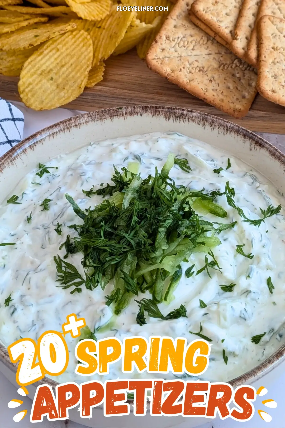 Homemade Tzatziki Sauce - authentic Greek yogurt dip made with grated cucumber, fresh mint, fresh dill, a bit of olive oil, and freshly pressed garlic.