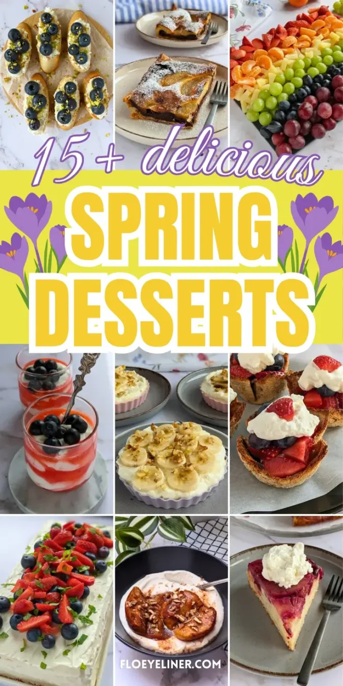 Roundup blog post of best spring desserts ideas.
