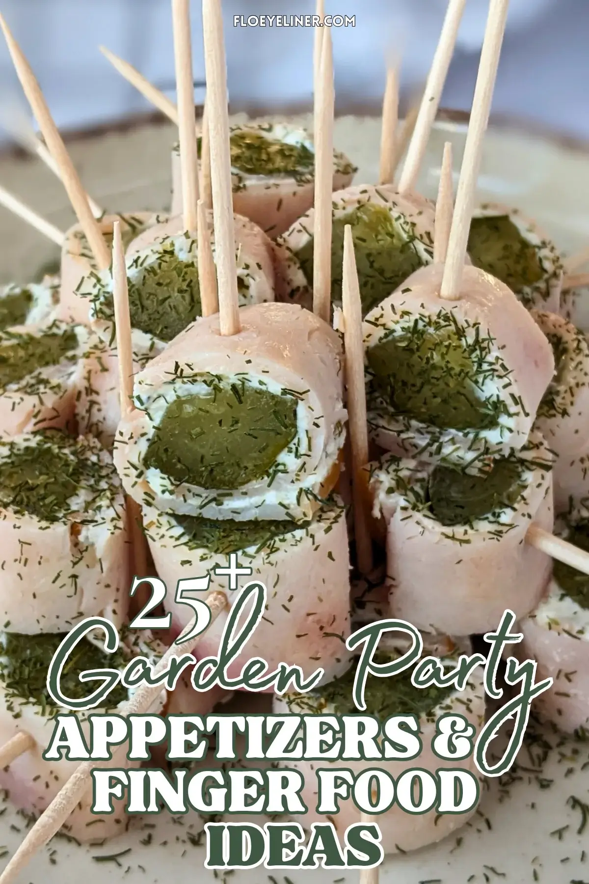Ham Pickle Roll Ups With Garlic Cream Cheese - mini appetizer bites made with sliced breakfast ham, garlic cream cheese, and dill pickles.