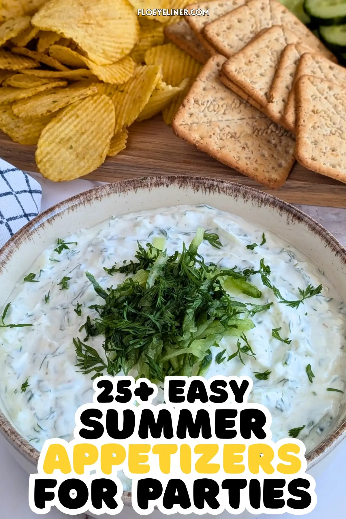 Homemade Tzatziki Sauce - authentic Greek yogurt dip made with grated cucumber, fresh mint, fresh dill, a bit of olive oil, and freshly pressed garlic.