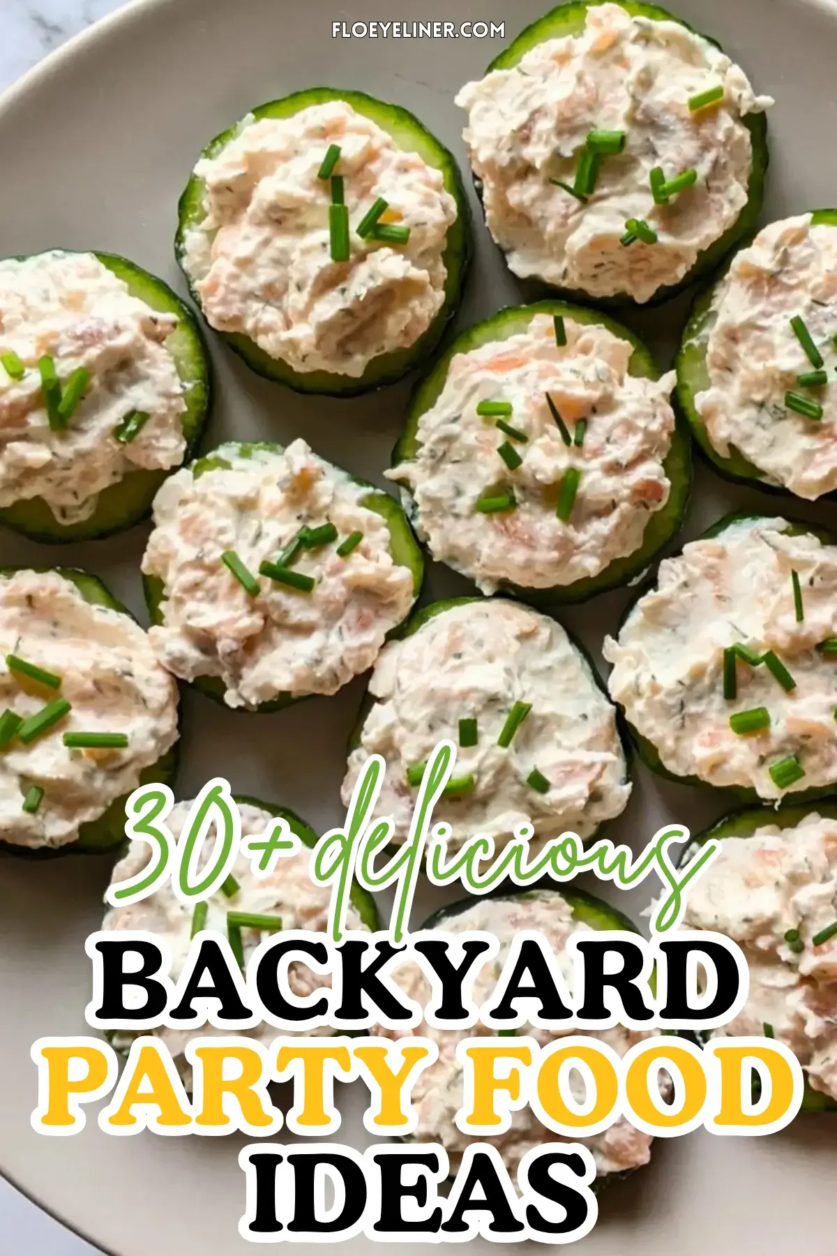 Smoked Salmon Cucumber Bites Appetizers - easy cucumber smoked salmon appetizers or snacks made with fresh cucumber rounds that are topped with a smoked salmon-lemon-chive-cream cheese spread.