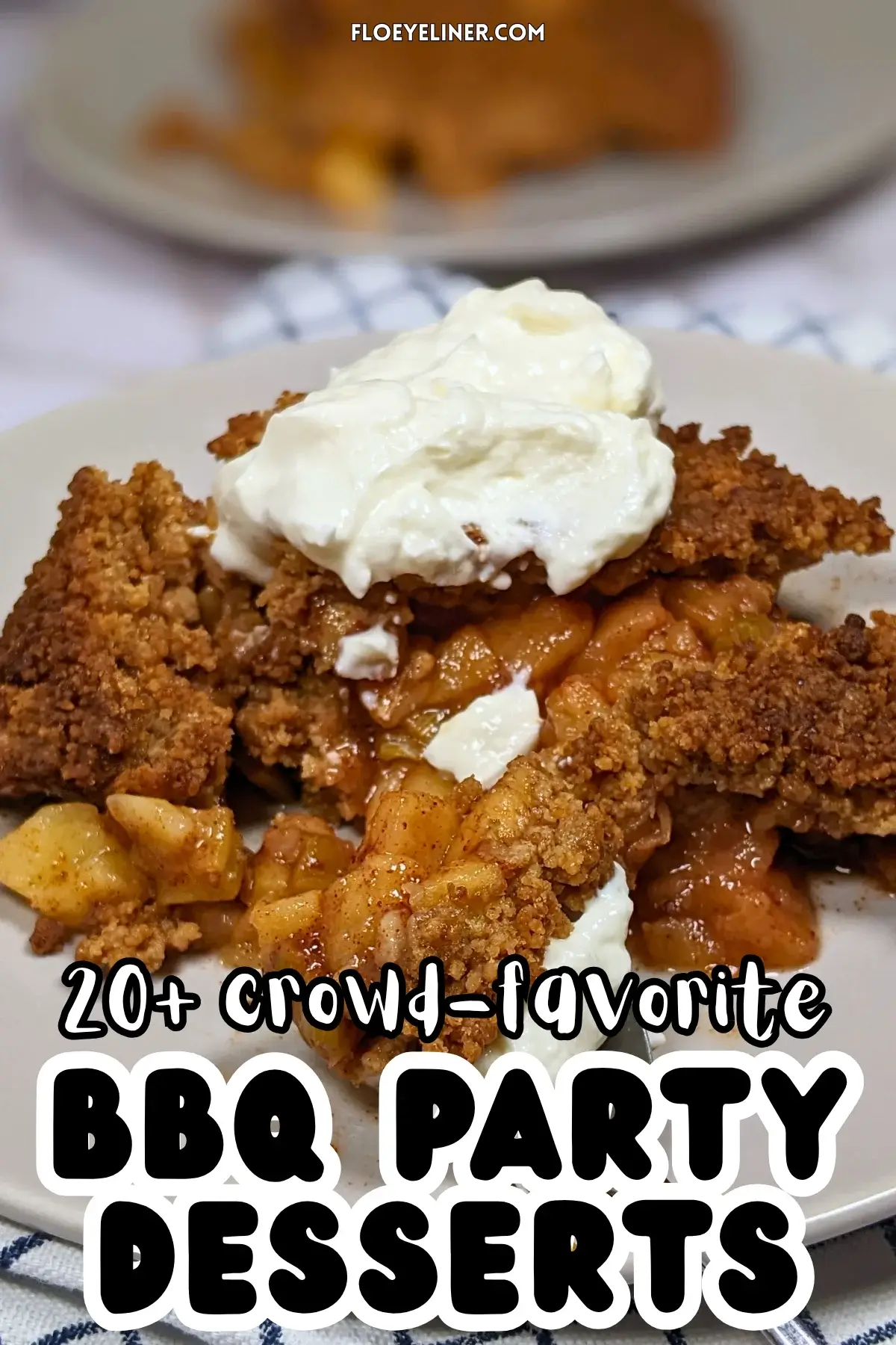 Apple Crumble with Rhubarb - Fruit-filled apple crumble with a golden, crumbly topping and chunks of rhubarb and apple at the bottom.