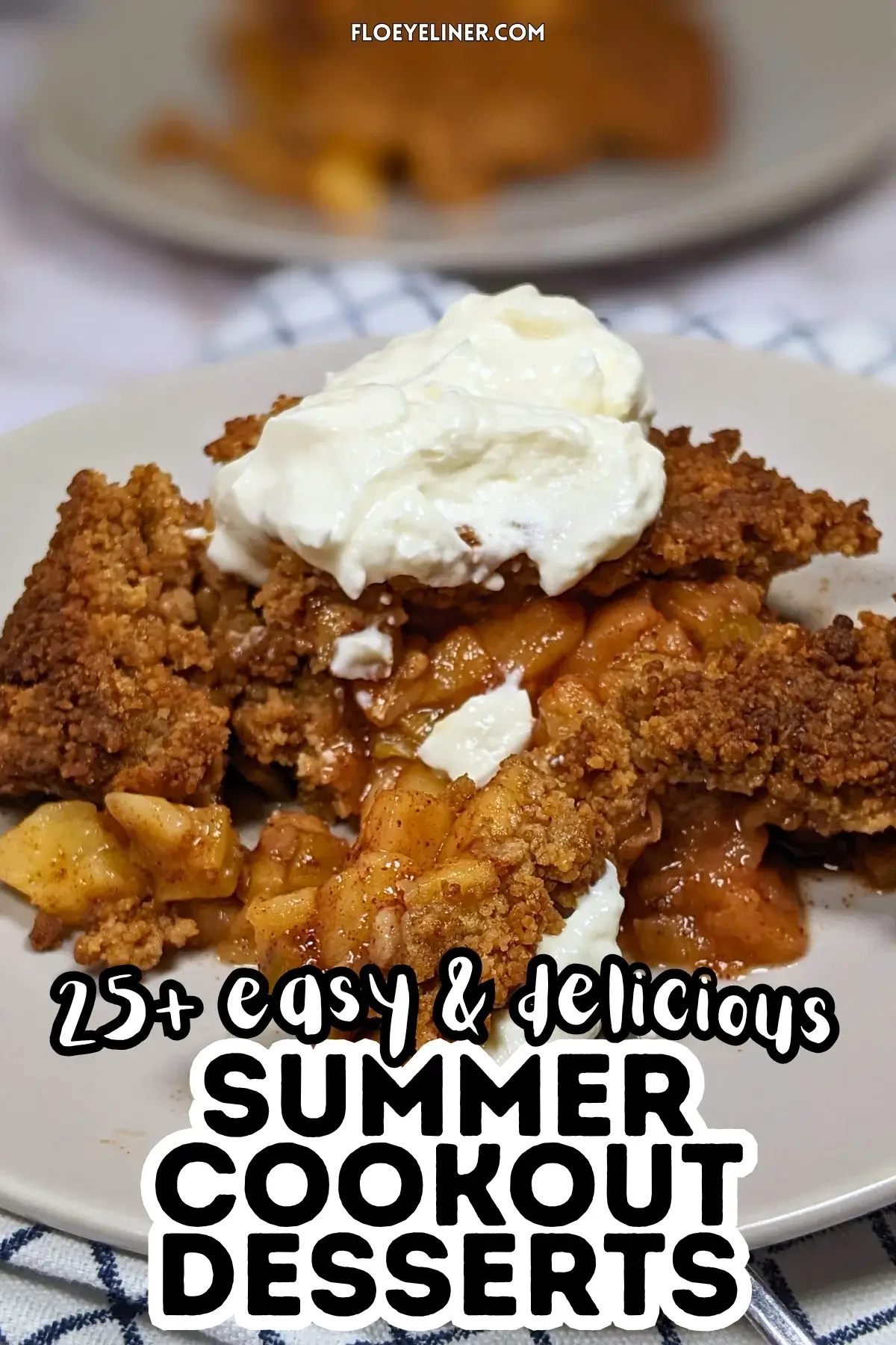 Apple Crumble with Rhubarb - Fruit-filled apple crumble with a golden, crumbly topping and chunks of rhubarb and apple at the bottom.