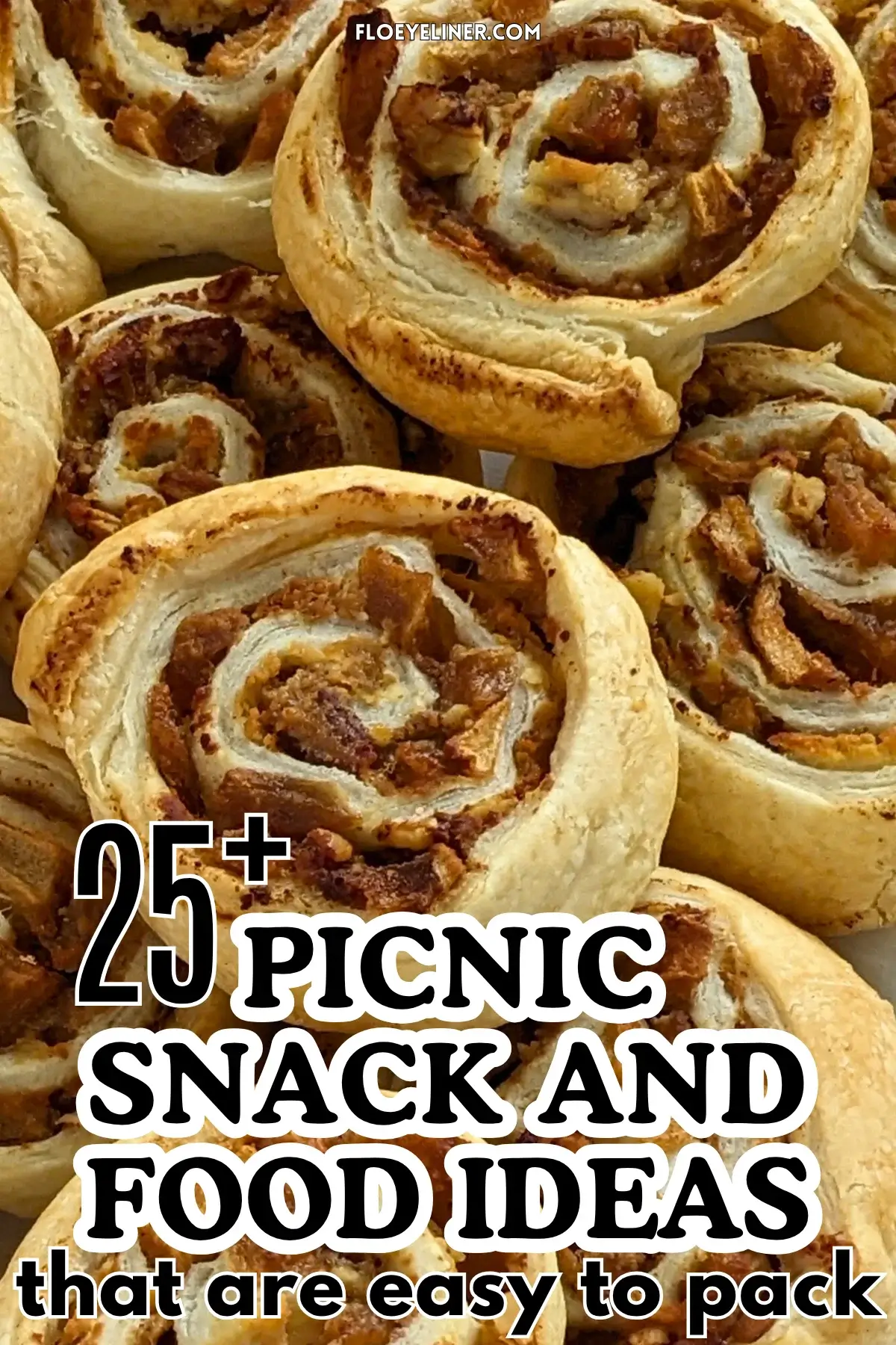 Apple puff pastry rolls with ricotta - Rolled puff pastry filled with ricotta, cinnamon apples, and walnuts.