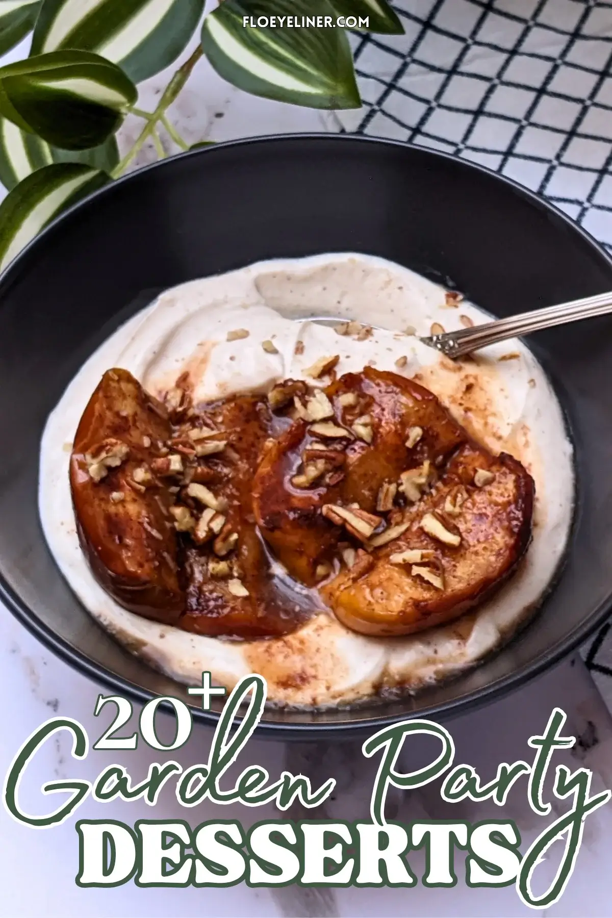 Baked apples with mascarpone cream - a dessert with cinnamon, cardamom, and pumpkin spiced oven-baked apples served with a fluffy mascarpone and Greek yogurt cream.