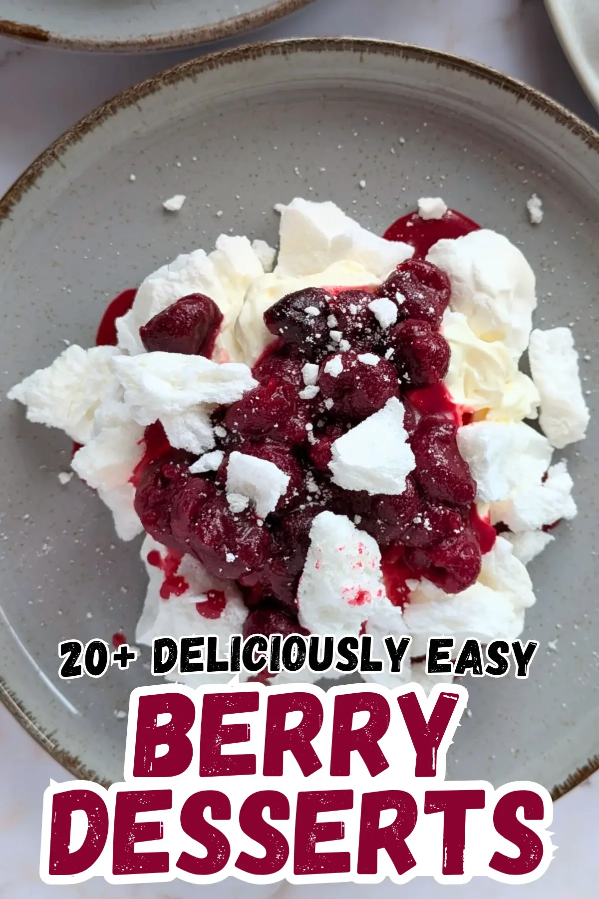 Black Cherry Eton Mess - eton mess dessert made with homemade meringue, a layer of mascarpone-whipped cream mix, and caramelly rum stewed black cherries.