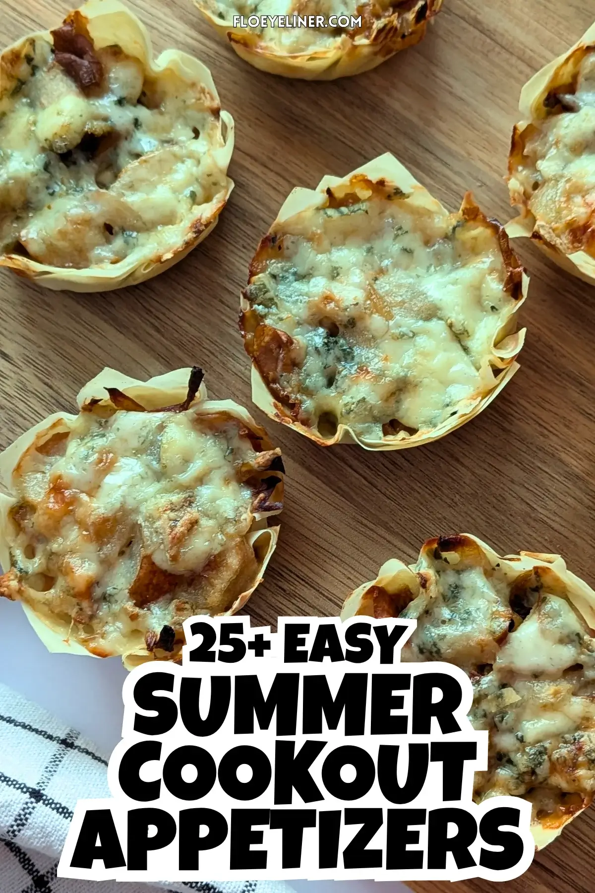 Caramelized Onion Pear and Blue Cheese Phyllo Cups - easy cheesy phyllo cups appetizers filled with slices of prosciutto, caramelized onions, fresh pears, and topped with crumbled blue cheese.