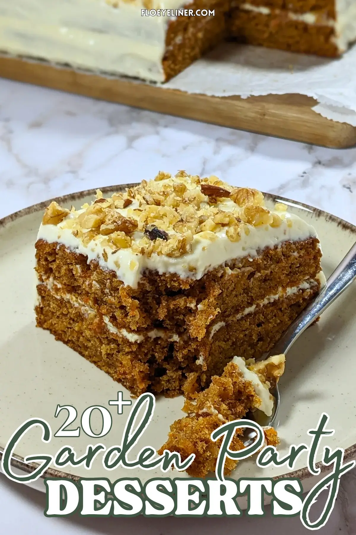 Carrot Cake With Lime Cream Cheese Frosting - double layered baked carrot cake with lime cream cheese frosting.