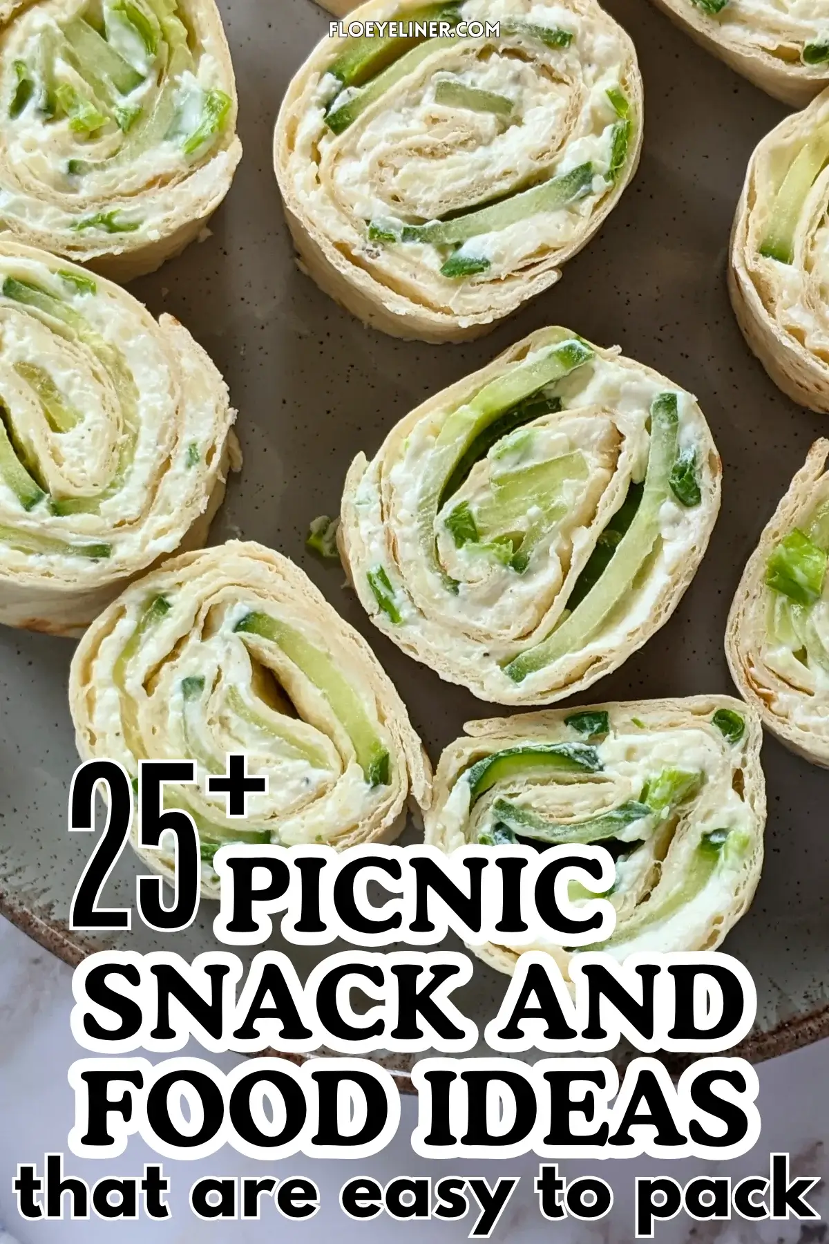 Cheesy Cucumber Tortilla Pinwheels - tortilla roll ups filled with a cream cheese, grated cheese, and chopped fresh green onions mix, layered with slices of cucumber.