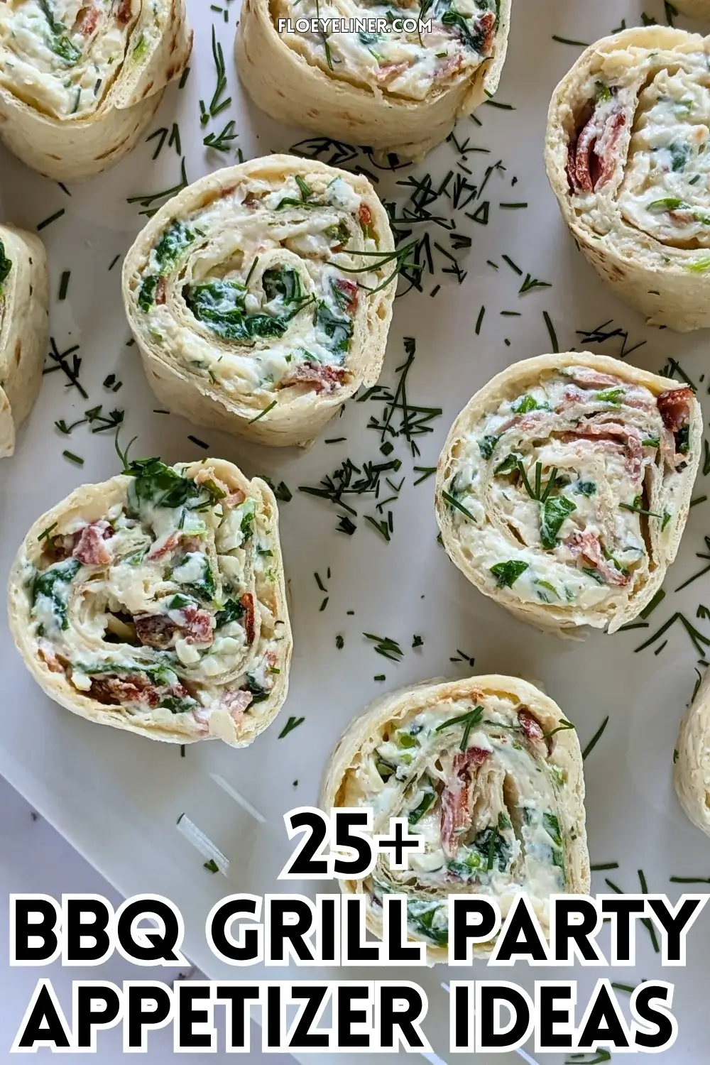 Crispy Ham and Double Cheese Tortilla Pinwheels - tortilla roll ups filled with a cream cheese, grated cheese, sour cream, garlicky crispy fried ham, shredded lettuce, and freshly chopped dill mix.