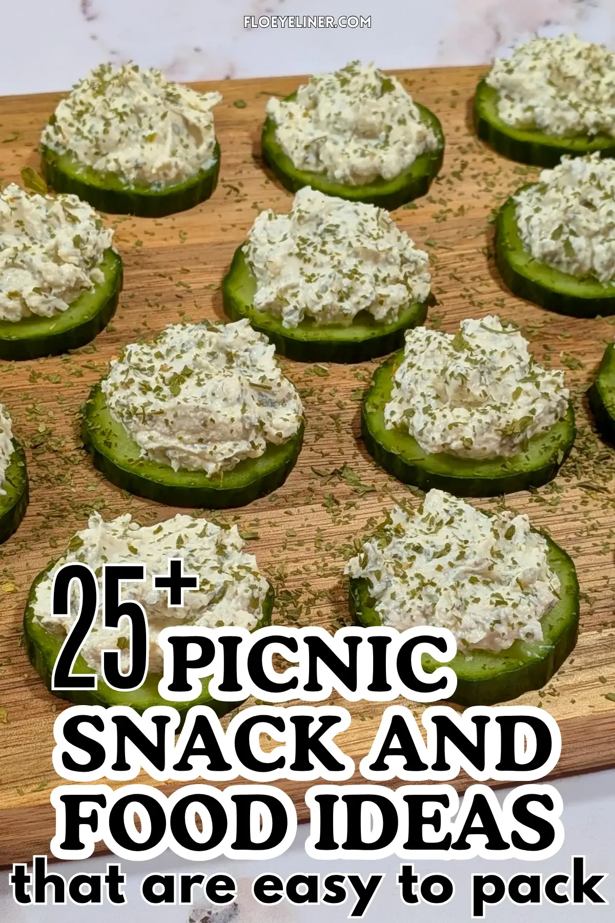 Cucumber Bites Appetizers With Herb and Garlic Cream Cheese - cucumber rounds topped with a homemade herb, garlic,and parmesan cream cheese mix.