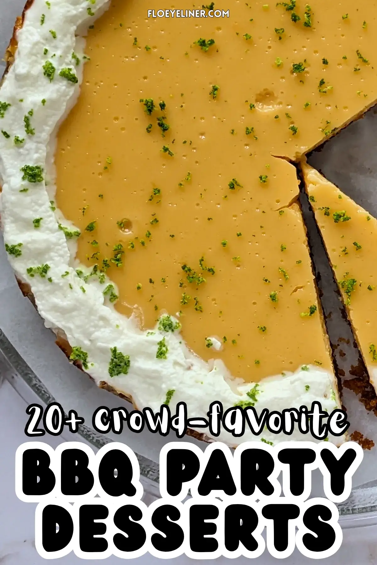 Easy Key Lime Pie - easy key lime pie made with a simple 3-ingredient filling of egg yolks, condensed milk, and key lime juice on a homemade graham cracker crust, garnished with fresh lime zest and whipped cream.