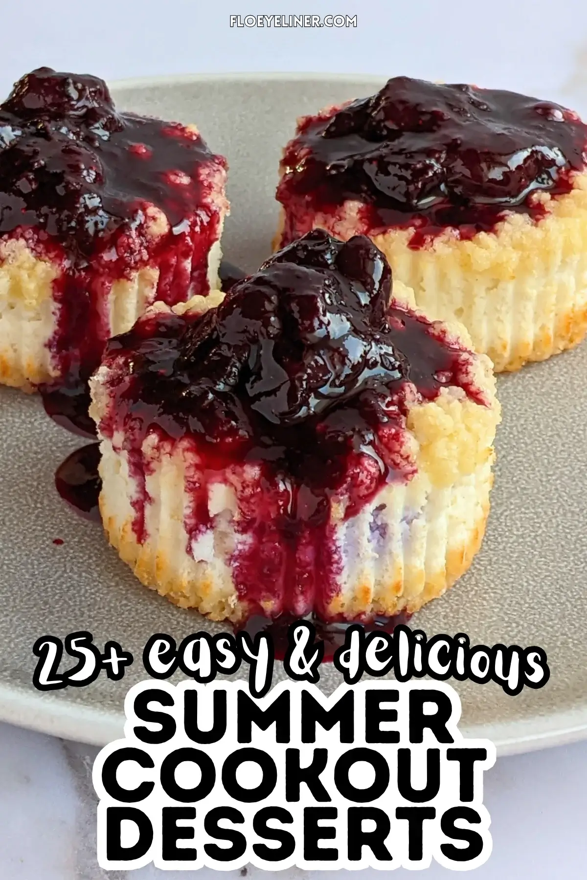 Mini Blueberry and Lemon Ricotta Cheesecakes - muffin tin baked mini cheesecake bites made with homemade shortbread crusts, lemony ricotta-blueberry filling, and topped with a homemade blueberry-lemon sauce.