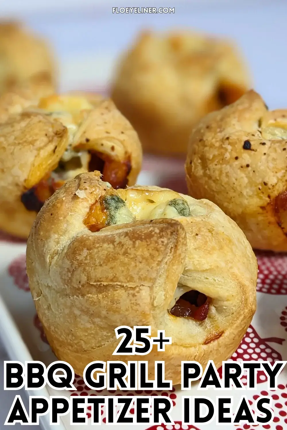 Prosciutto and Blue Cheese Puff Pastry Appetizers - savory puff pastry cups filled with sweet chili sauce, prosciutto and blue cheese.